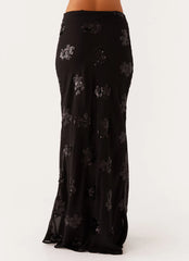 Only Girl Sequin Maxi Skirt - Black