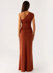Glimmer Maxi Dress - Rust
