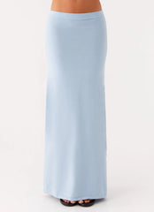Anastasia Knit Maxi Skirt - Blue