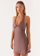 Heavy Hearted Mini Dress - Steel