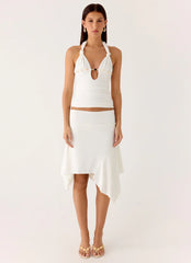 Payback Shell Trim Top - White