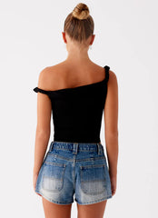 Frida Denim Shorts - Vintage Wash Blue