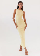Holly Knit Maxi Dress - Yellow