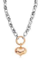 Locked in Mixed Metal Necklace