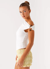 Agathe One Shoulder Top - Ivory