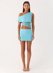 Love Motion Mini Dress - Aqua Blue