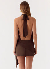 Power Up Mini Dress - Rose Taupe