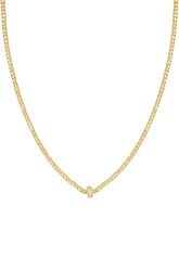 Single Chain Crystal Bead Necklace