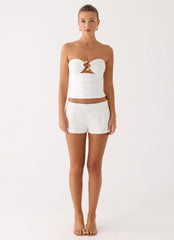 Doja Strapless Top - White