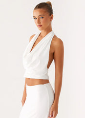 Ashi Cowl Top - White