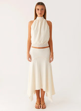 Evaden Backless Top - Ivory