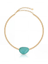 Beaded Turquoise Nugget Necklace