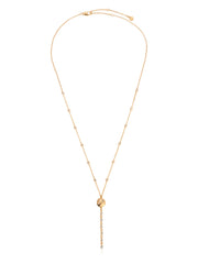 Polished Pebble Crystal Chain Lariat