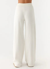 Sherlee Knit Pants - White