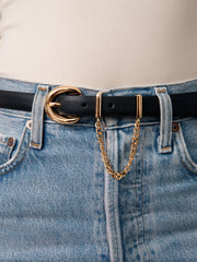 Cascade Chain Belt in Black