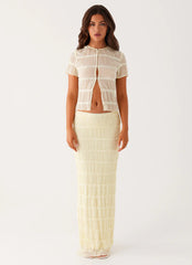 Daydreaming Low Rise Maxi Skirt - Yellow