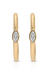 Large Marquise Crystal Hoops