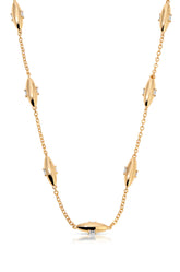 Oval Dome Baguette Necklace
