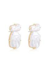 Edge of Water Double Pearl Earrings