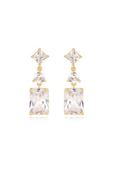 Reflective Crystal Dangle Earrings