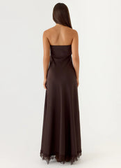 Kayleigh Strapless Maxi Dress - Chocolate Torte