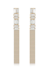 Art Deco Crystal Chain Earrings