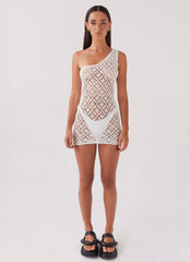 Linera Crochet Mini Dress - White