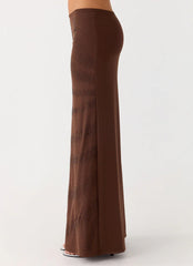 Sweet Sky Beaded Maxi Skirt - Chocolate