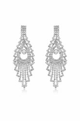 Charming Chandelier Crystal & Silver Plated Earrings