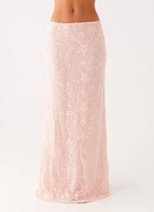 Nico Sequin Maxi Skirt - Pink