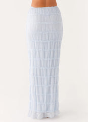 Daydreaming Low Rise Maxi Skirt - Blue