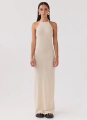 Here With Me Knit Maxi Dress - Sand