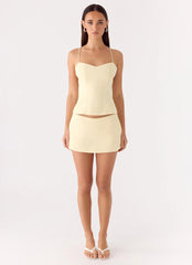 Mirna Micro Skort - Lemon Yellow