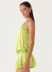 Gala Sequin Mini Dress - Lime