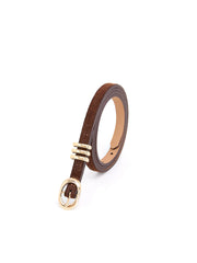 Classic Skinny Belt in Mocha