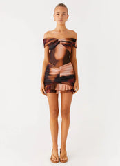 Frances Mini Dress - Black Gradient