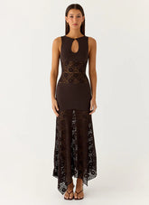 Koka Lace Maxi Dress - Cool Chocolate