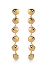 Polished Pebble Linear Dangle Earrings
