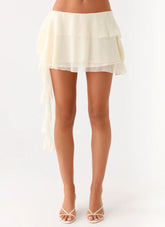 Forever Dreaming Ruffle Mini Skirt - Ivory