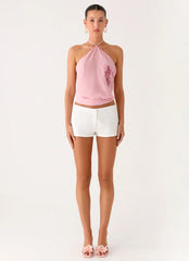 Sweet Skies Halter Top - Pink