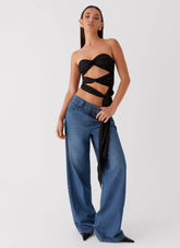 Sunlight Cascade Top - Black