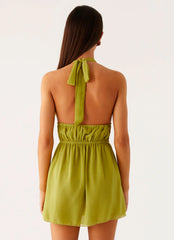 Dione Halter Mini Dress - Citrus
