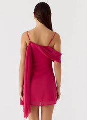 In Your Place Mini Dress - Fuchsia