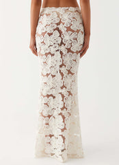 Fiorella Floret Maxi Skirt - Ivory
