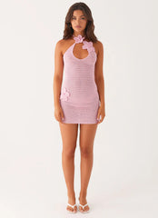 Dante Crochet Mini Dress - Pink