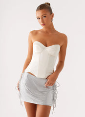 Popstar Glomesh Mini Skirt - Silver