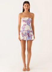 Mario Mini Dress - Purple Floral