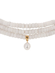 Marina Layers White Quartz Necklace