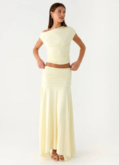 Liana Asymmetrical Top - Yellow