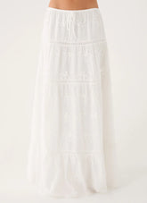 Yours To Keep Maxi Skirt - White